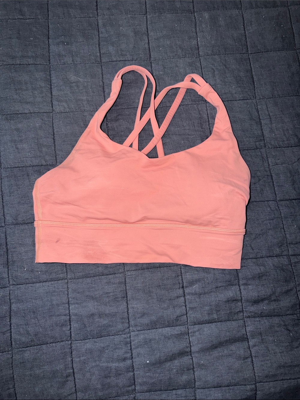 lululemon athletica Peach Pink Strappy Sports Bralette
